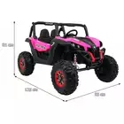 Buggy SuperStar 4x4 XMX-603 MP3 Różowy Dwuosobowy pojazd terenowy