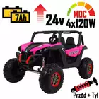 Buggy SuperStar 4x4 XMX603 MP3 24V Różowy 4x120W 10Ah