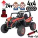 Buggy SuperStar 4x4 XMX603 MP3 24V Czerwony 4x120W Dwuosobowy samochód terenowy dla dziecka